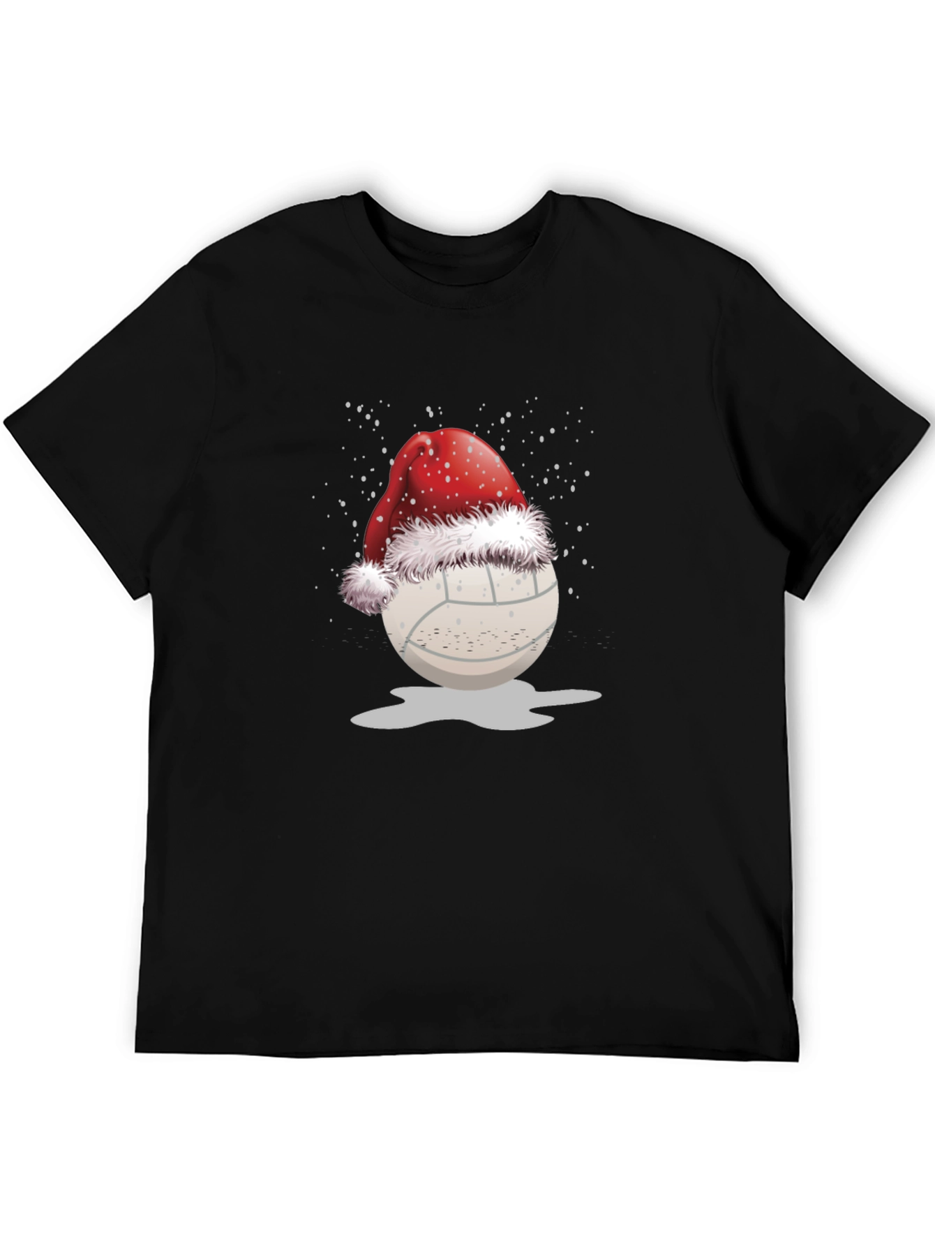 Volleyball Santa Hat Graphic Tee