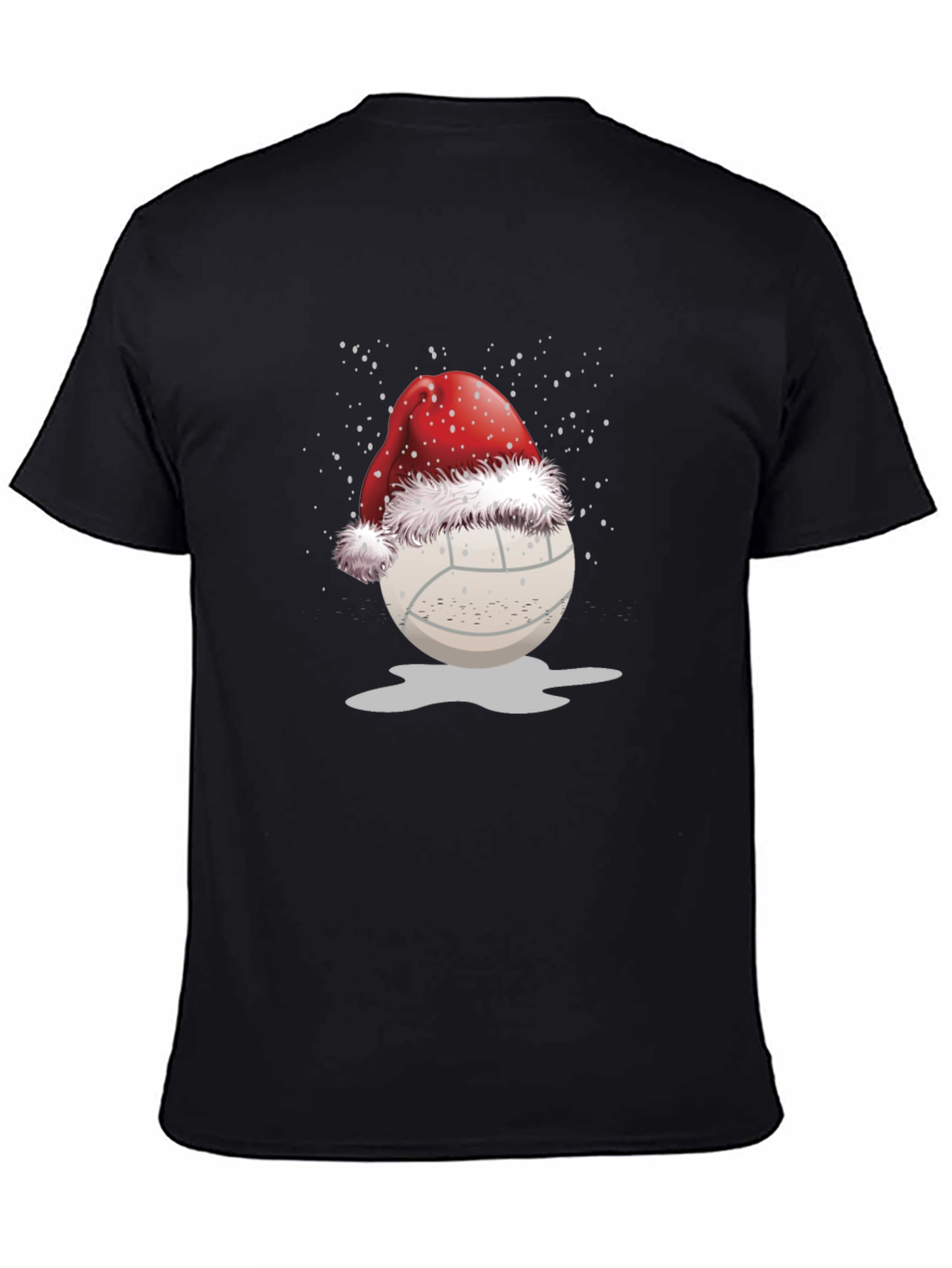 Volleyball Santa Hat Graphic Tee