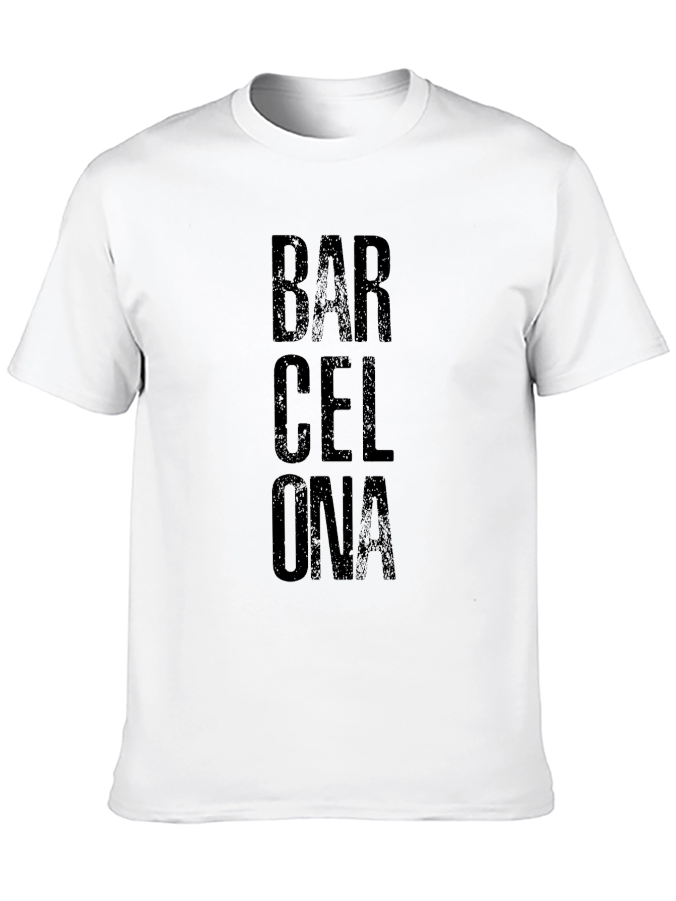 Barcelona Graphic Print Mens Black T-Shirt