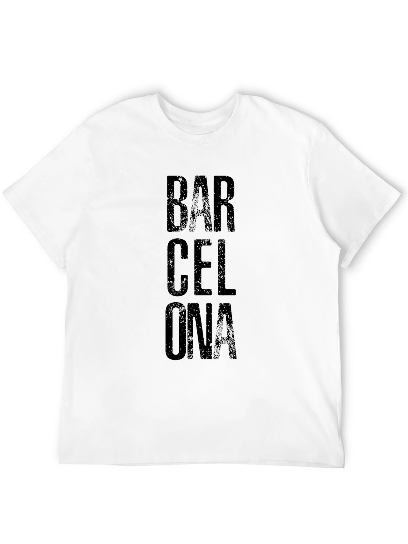 Barcelona Graphic Print Mens Black T-Shirt