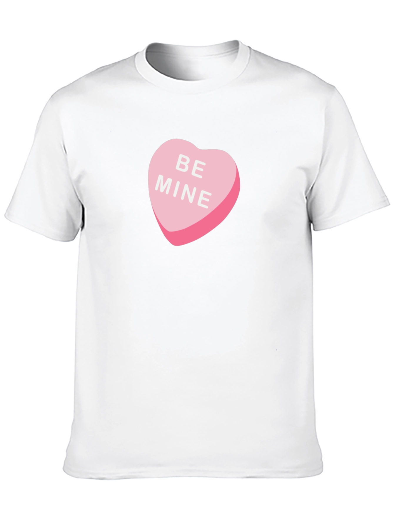 Be Mine Candy Heart Graphic Tee - Black