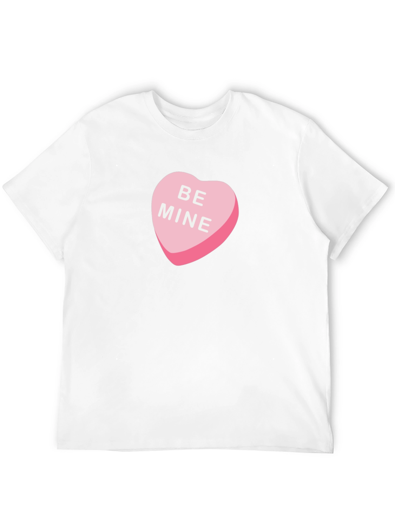 Be Mine Candy Heart Graphic Tee - Black