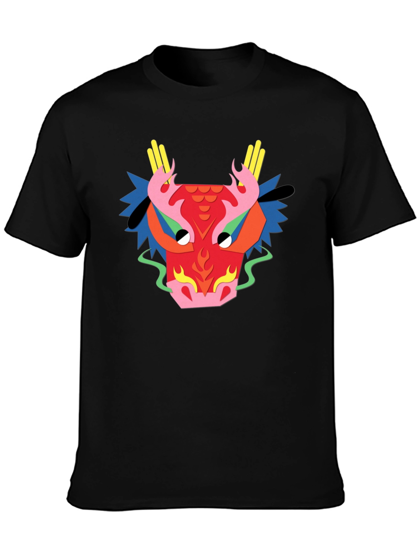 Dragon Graphic Tee - Unique Design Black T-Shirt