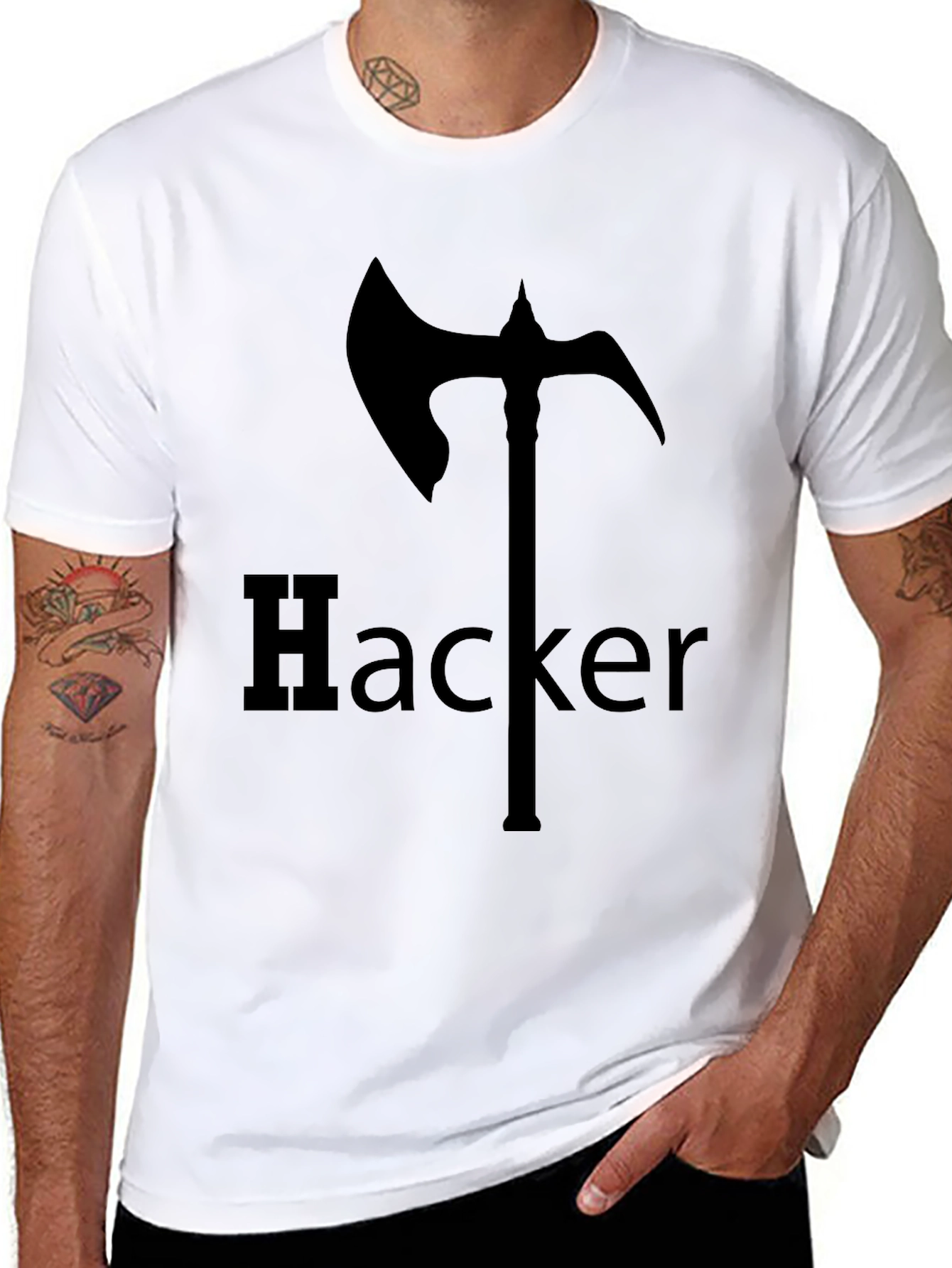 Hacker Axe T-Shirt - Edgy Graphic Tee