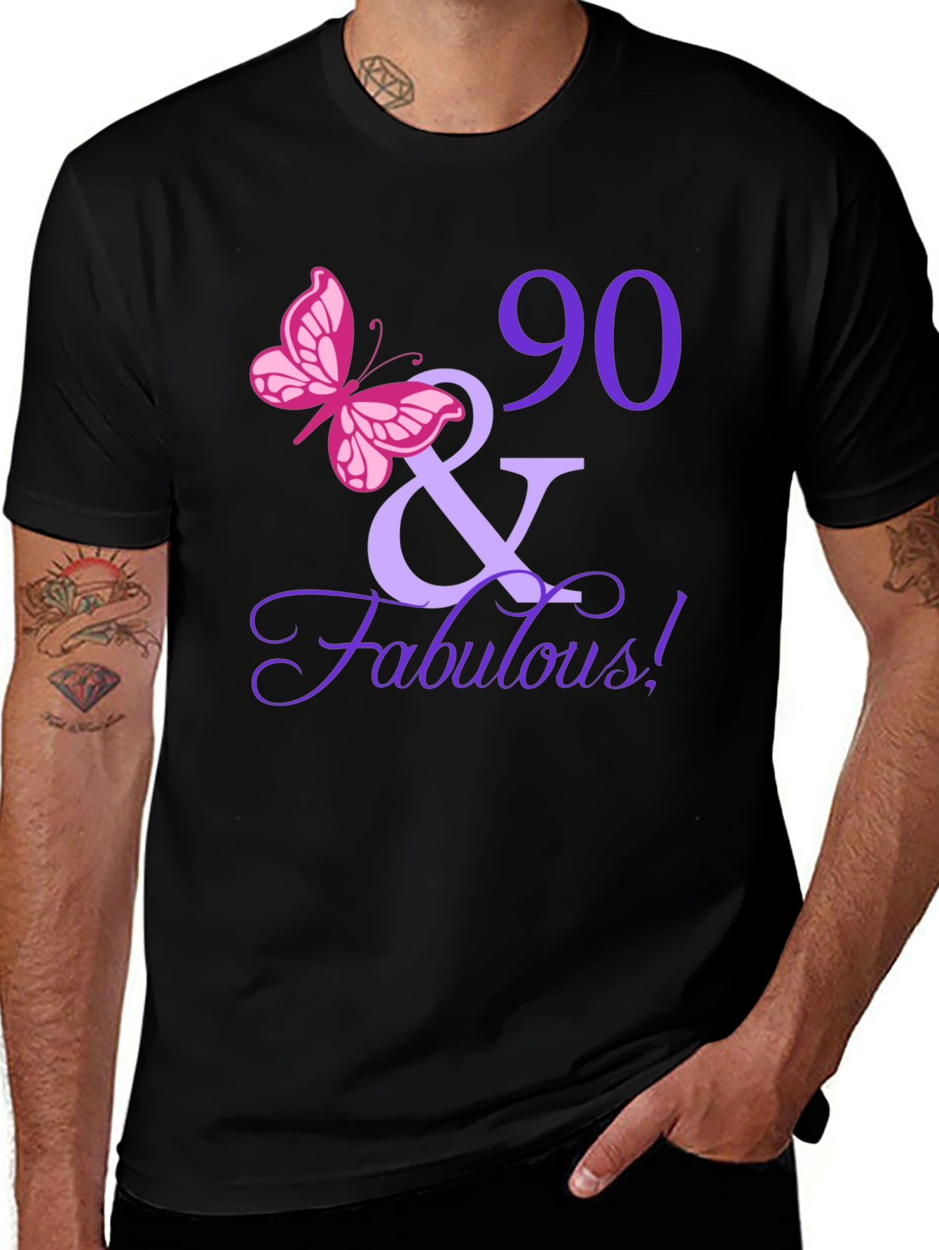 90 & Fabulous Birthday T-Shirt
