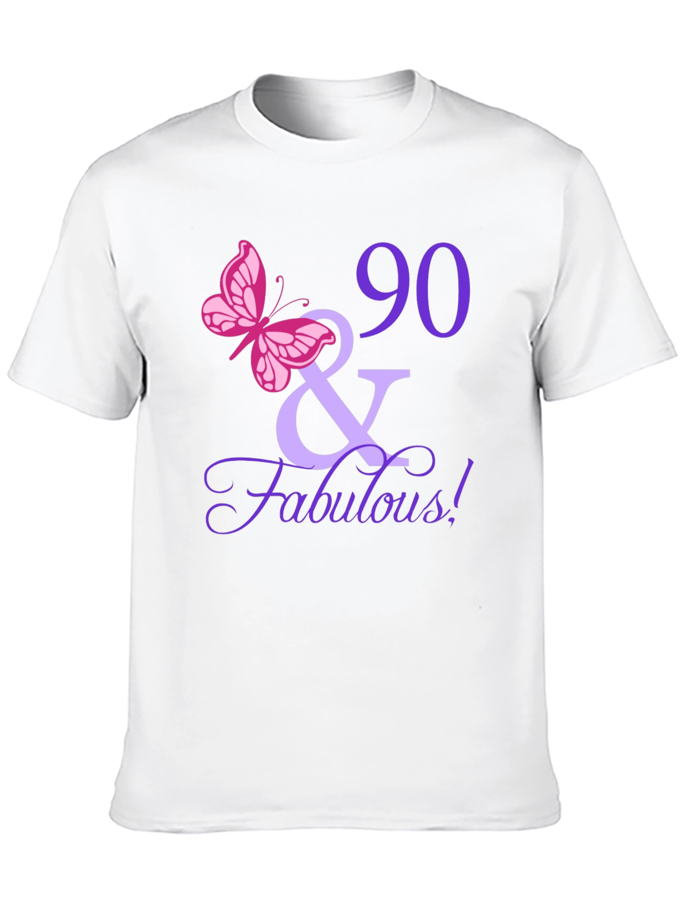 90 & Fabulous Birthday T-Shirt