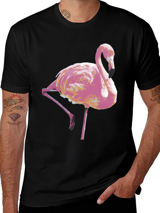 Pink Flamingo Graphic Tee - Stylish Mens T-Shirt