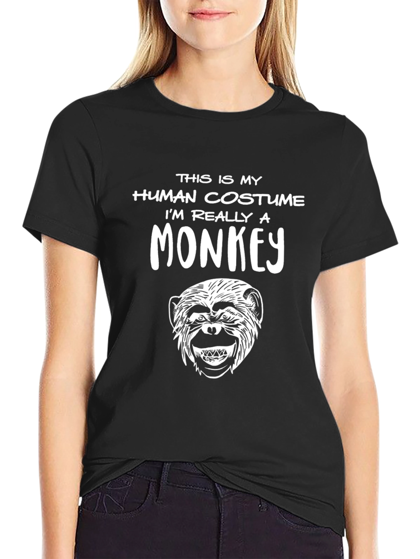 Human Costume Monkey Graphic Tee
