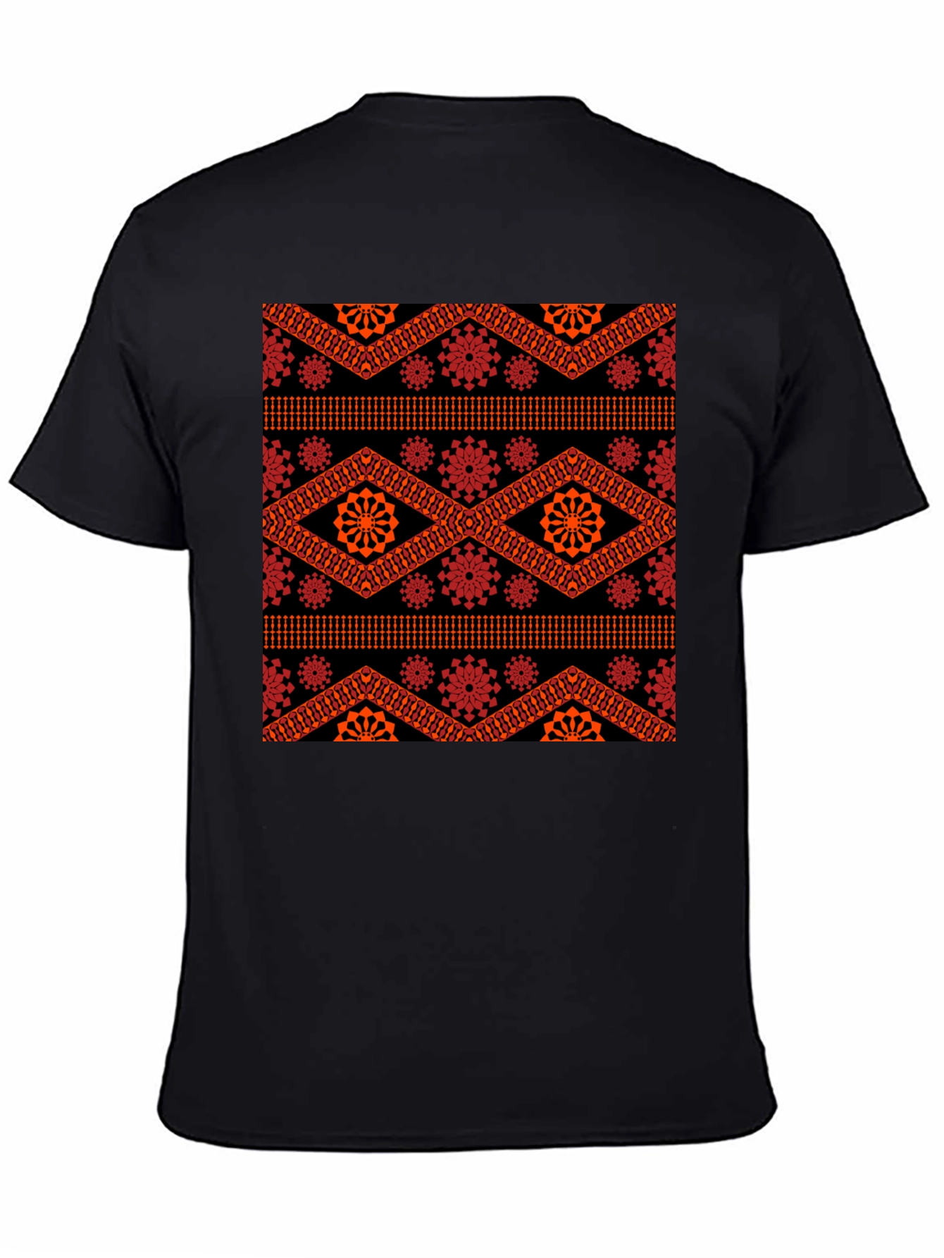 Patterned Black T-Shirt
