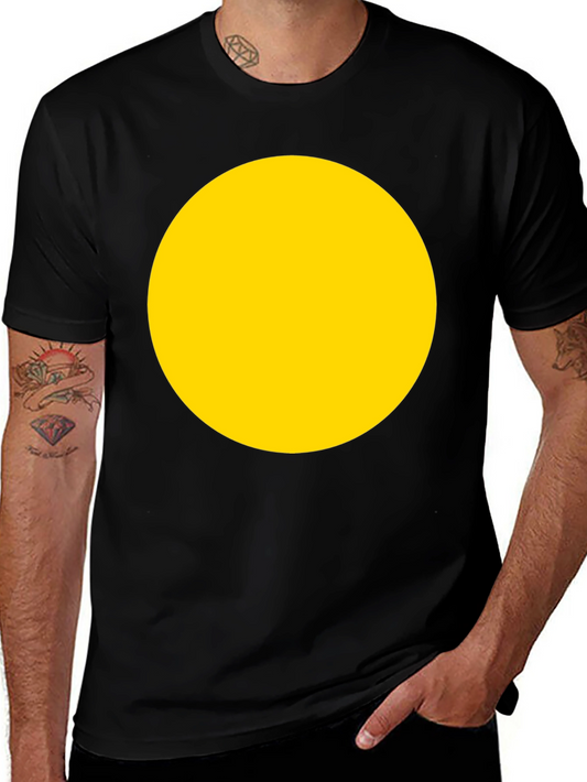 Bold Yellow Circle Black T-Shirt