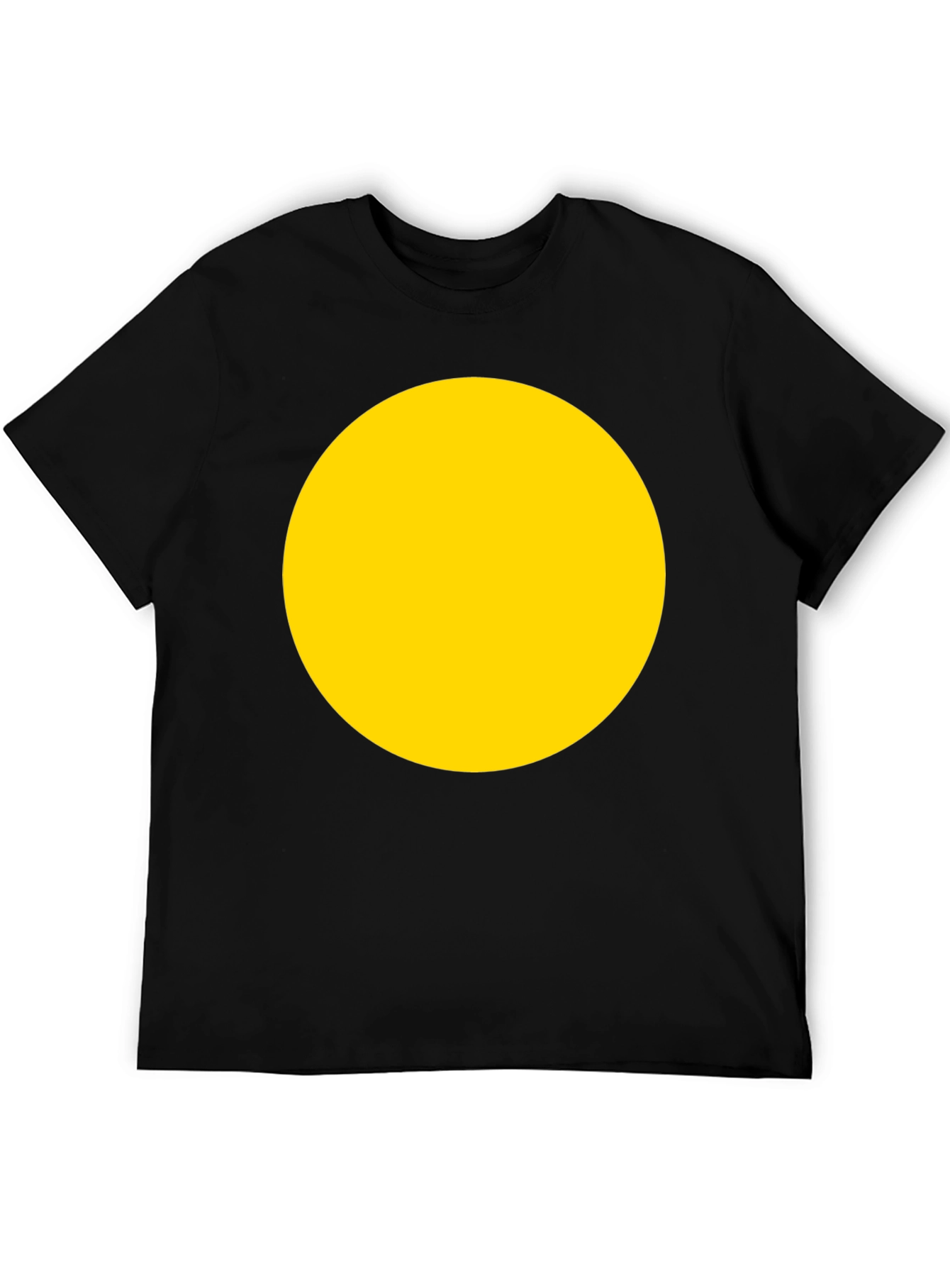 Bold Yellow Circle Black T-Shirt