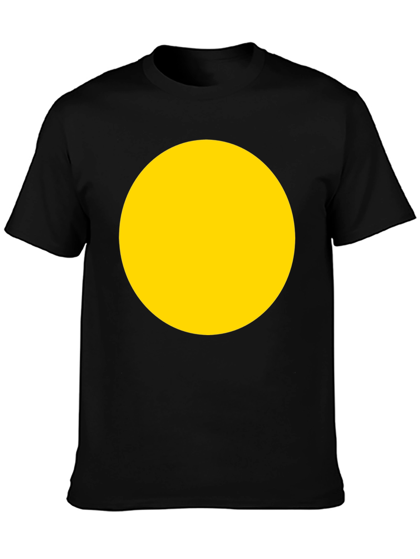 Bold Yellow Circle Black T-Shirt