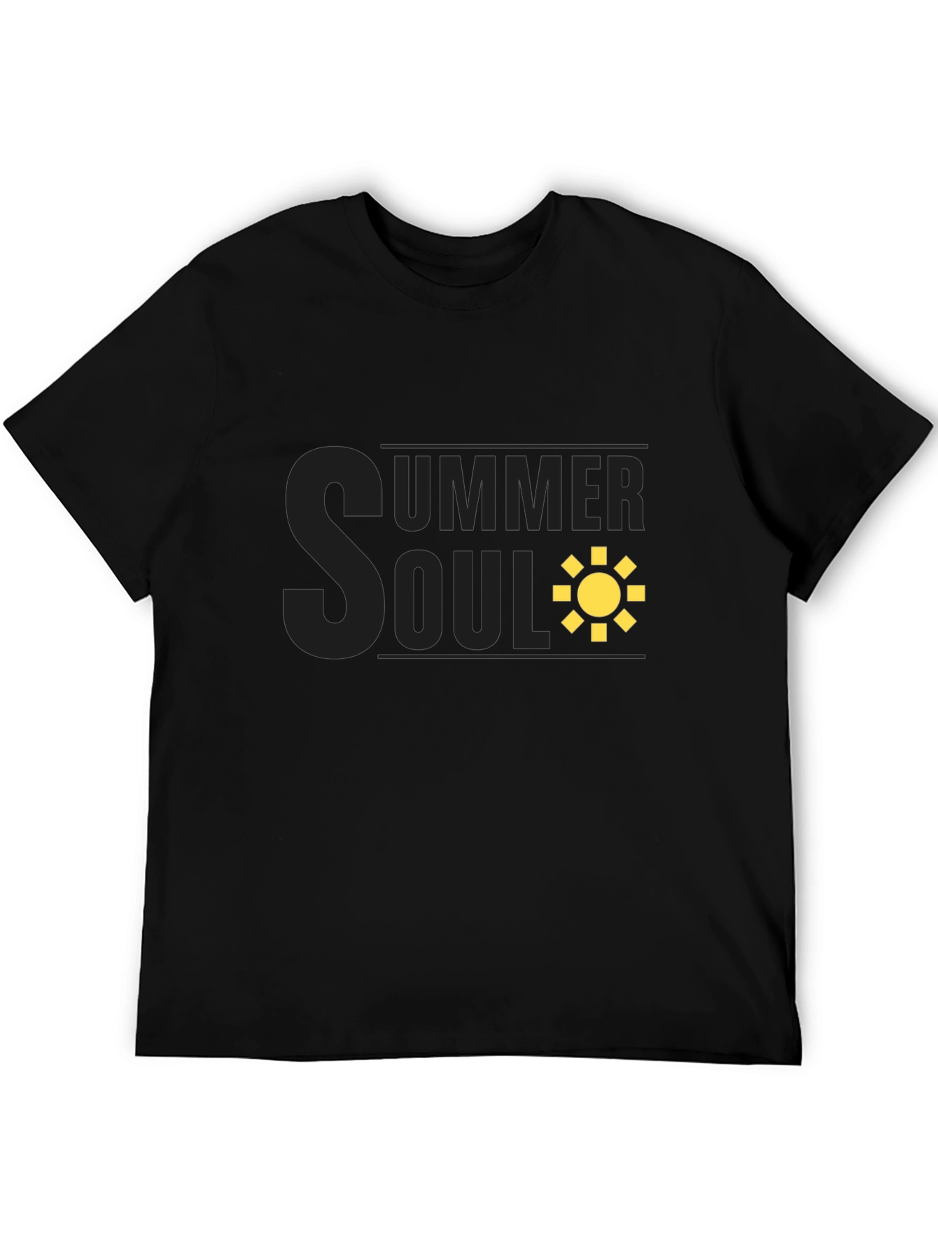 Summer Soul Graphic Tee - Black Casual T-Shirt