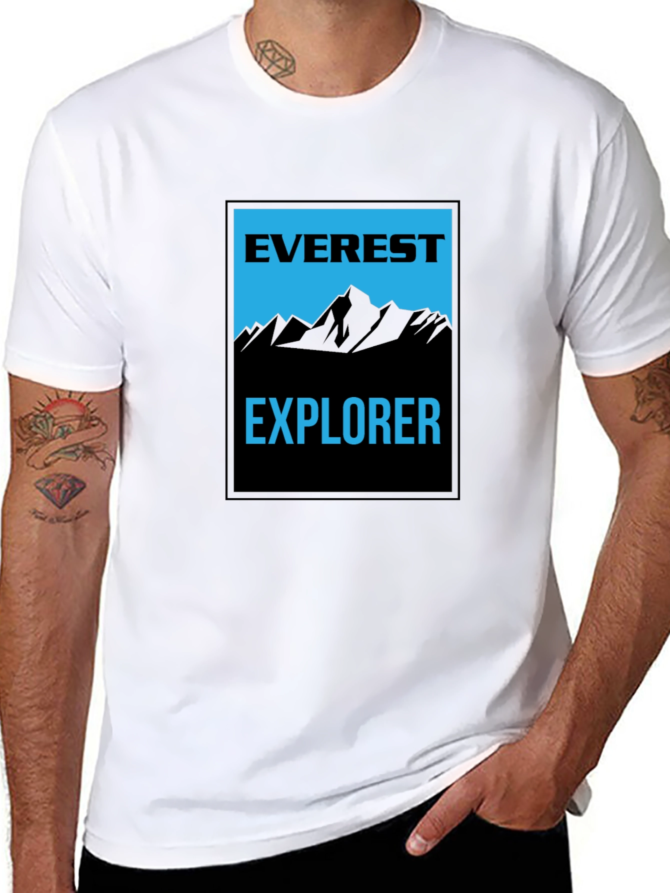 Everest Explorer Black Graphic Tee