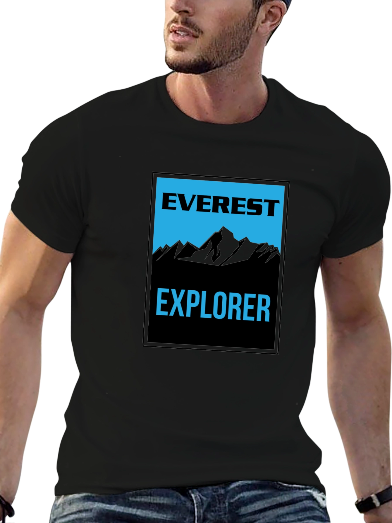 Everest Explorer Black Graphic Tee