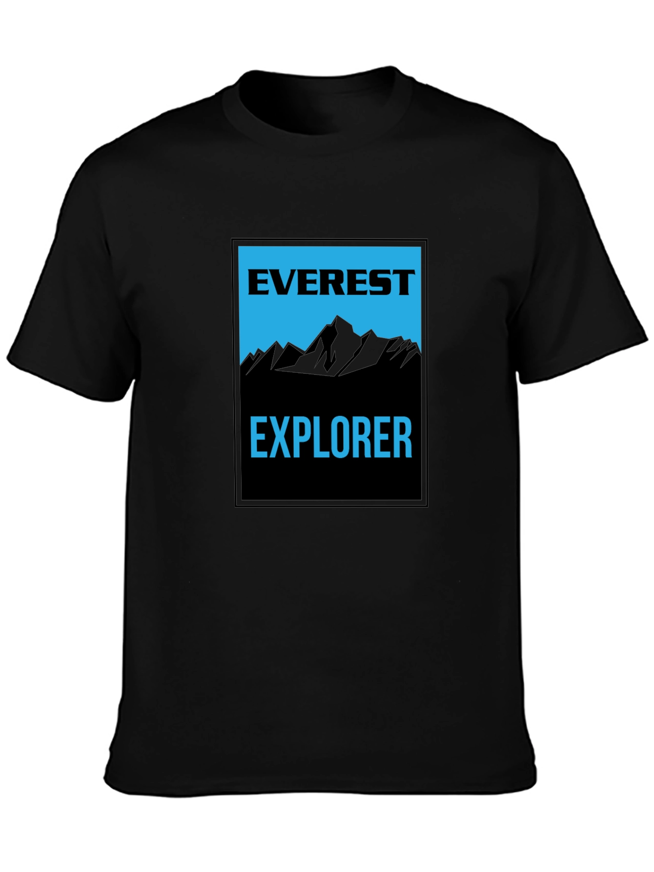 Everest Explorer Black Graphic Tee