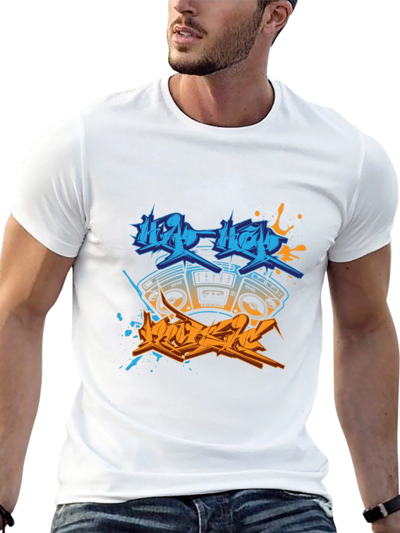 Hip Hop Boombox Graphic Tee