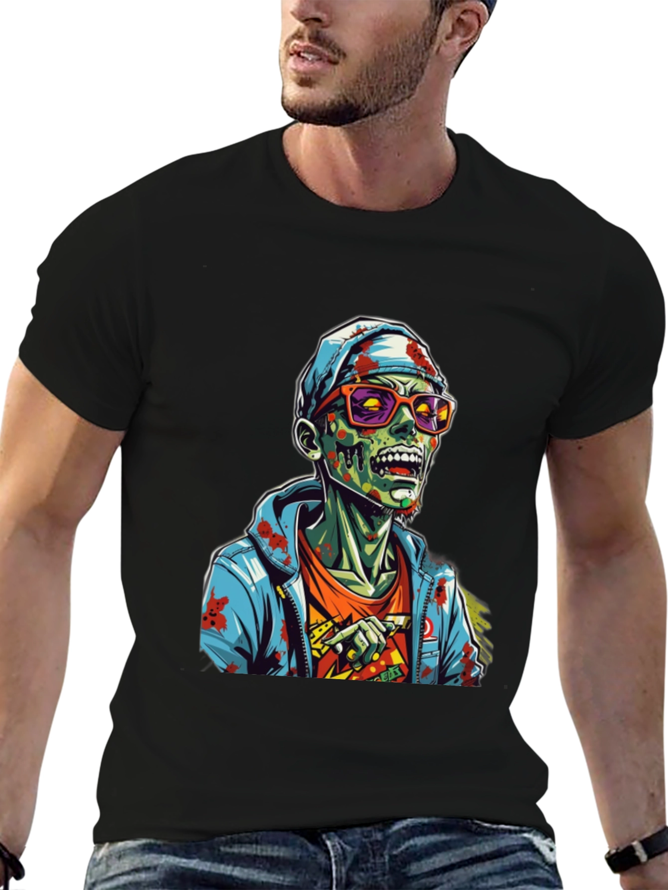 Zombie Graphic T-Shirt - Mens Black Tee