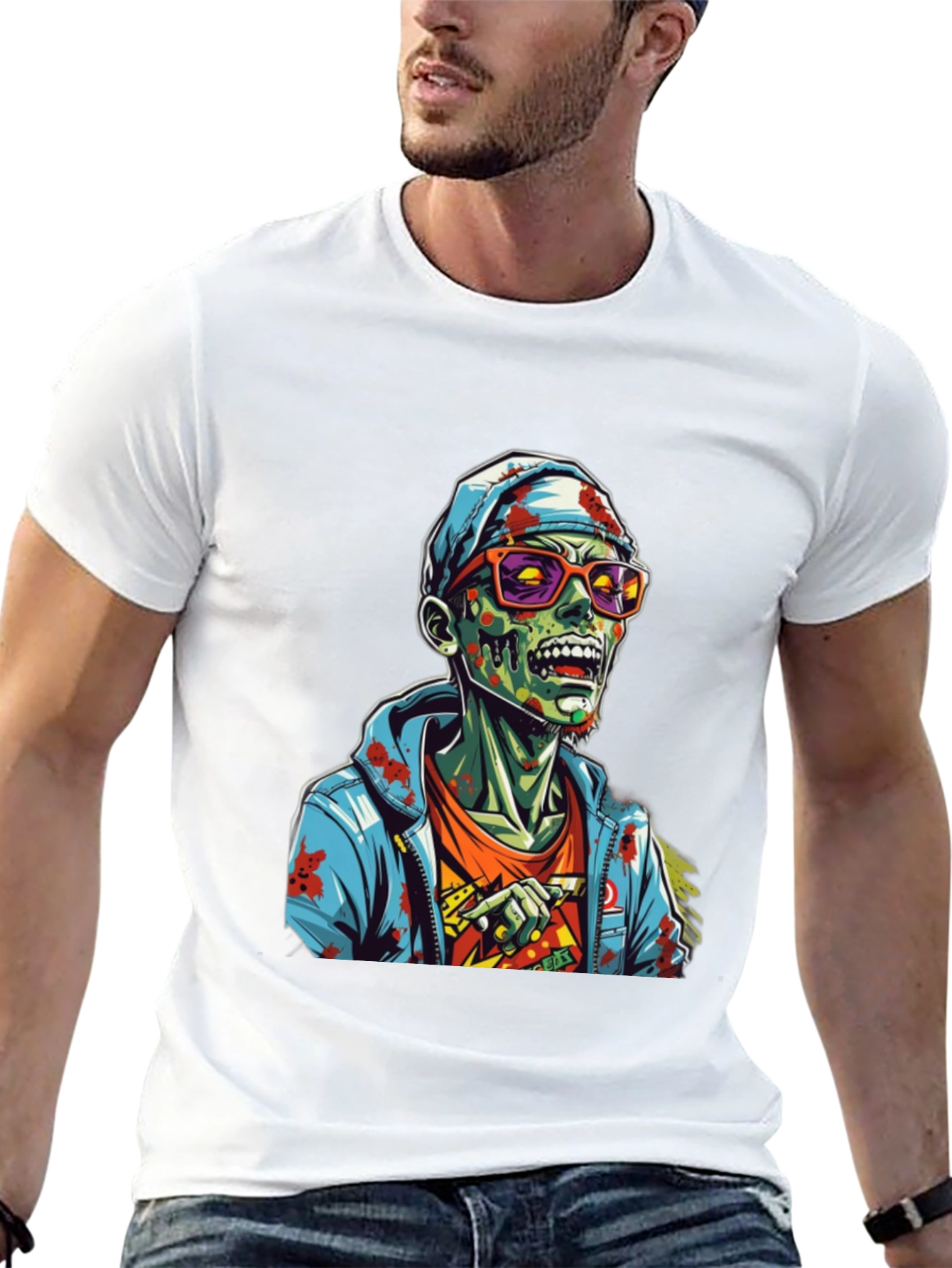 Zombie Graphic T-Shirt - Mens Black Tee