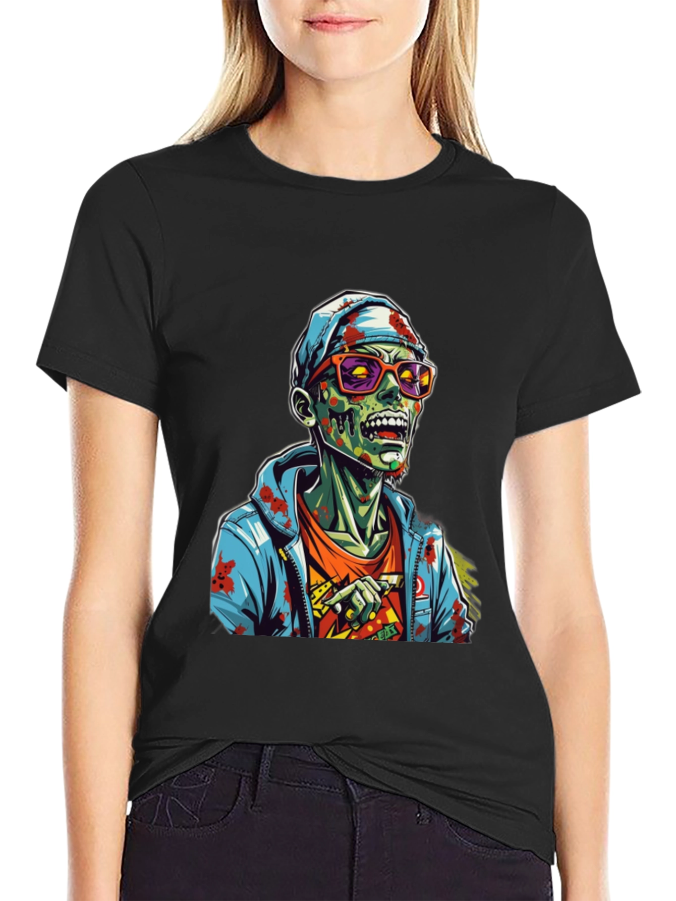 Zombie Graphic T-Shirt - Mens Black Tee