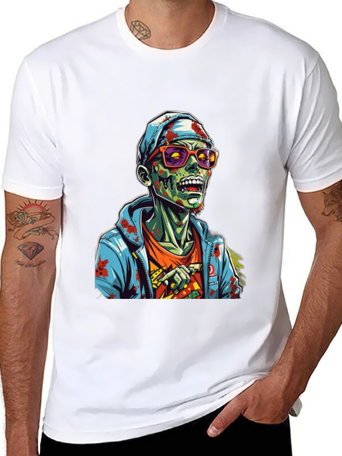 Zombie Graphic T-Shirt - Mens Black Tee
