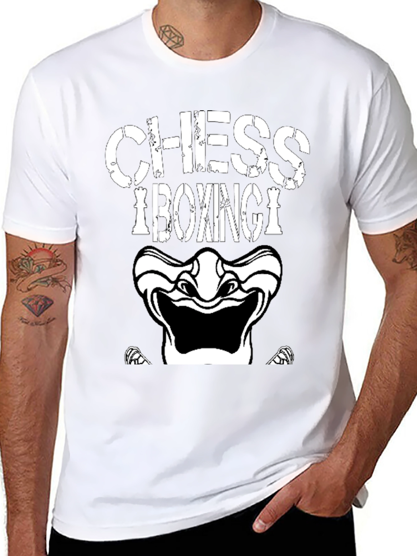Chess Boxing Graphic Tee - Black