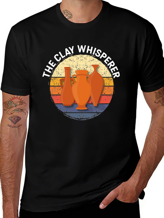 The Clay Whisperer T-Shirt Pottery Retro Graphic Tee
