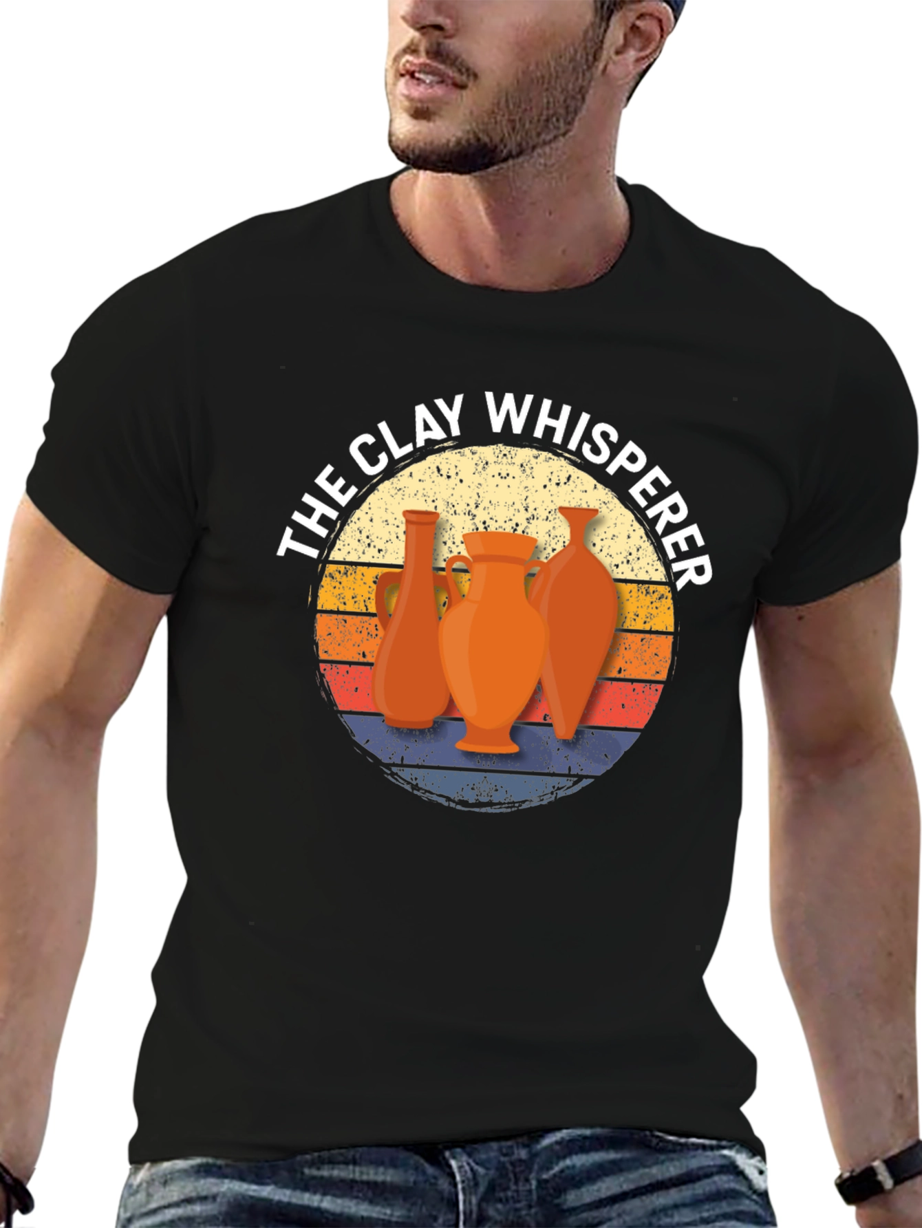 The Clay Whisperer T-Shirt Pottery Retro Graphic Tee