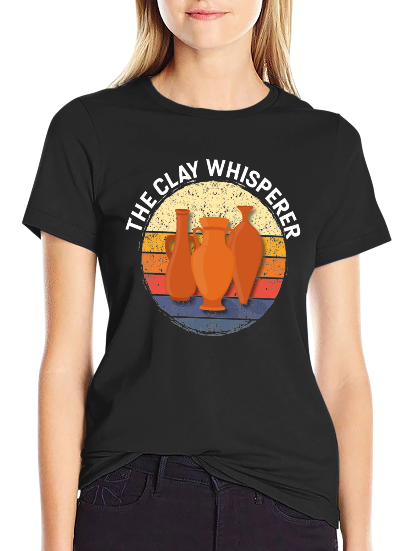 The Clay Whisperer T-Shirt Pottery Retro Graphic Tee