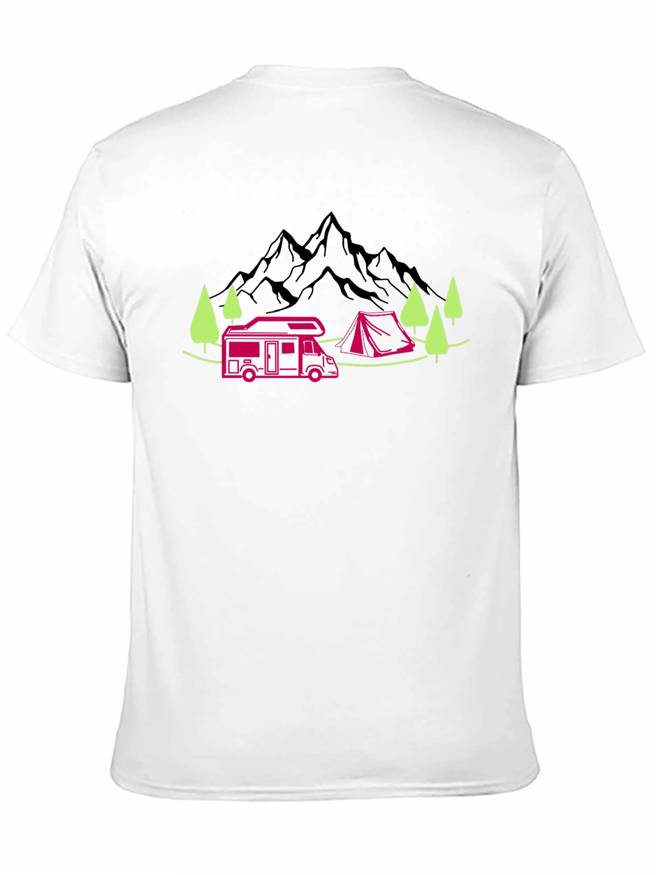 Camping Adventure Graphic Tee - Black