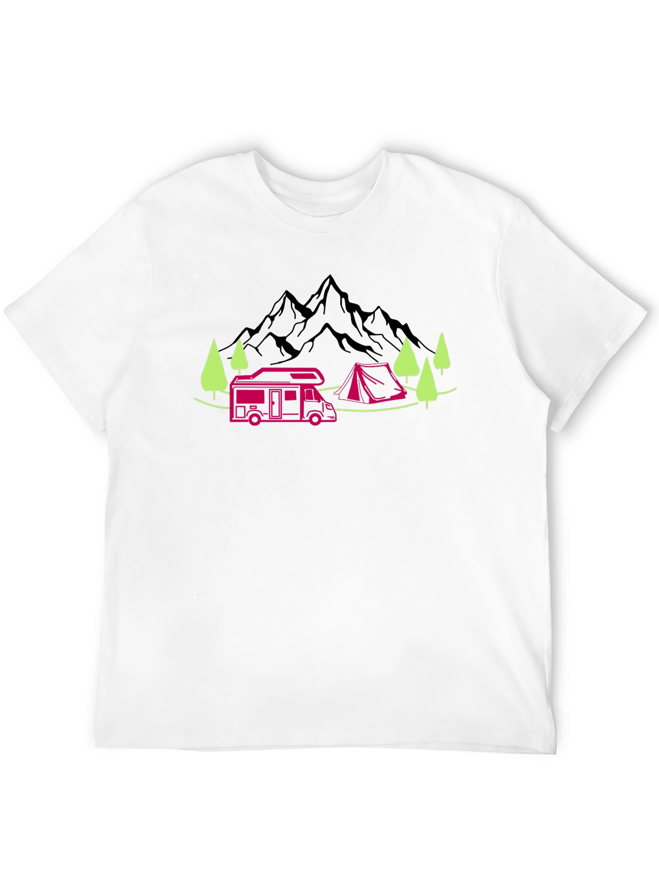 Camping Adventure Graphic Tee - Black