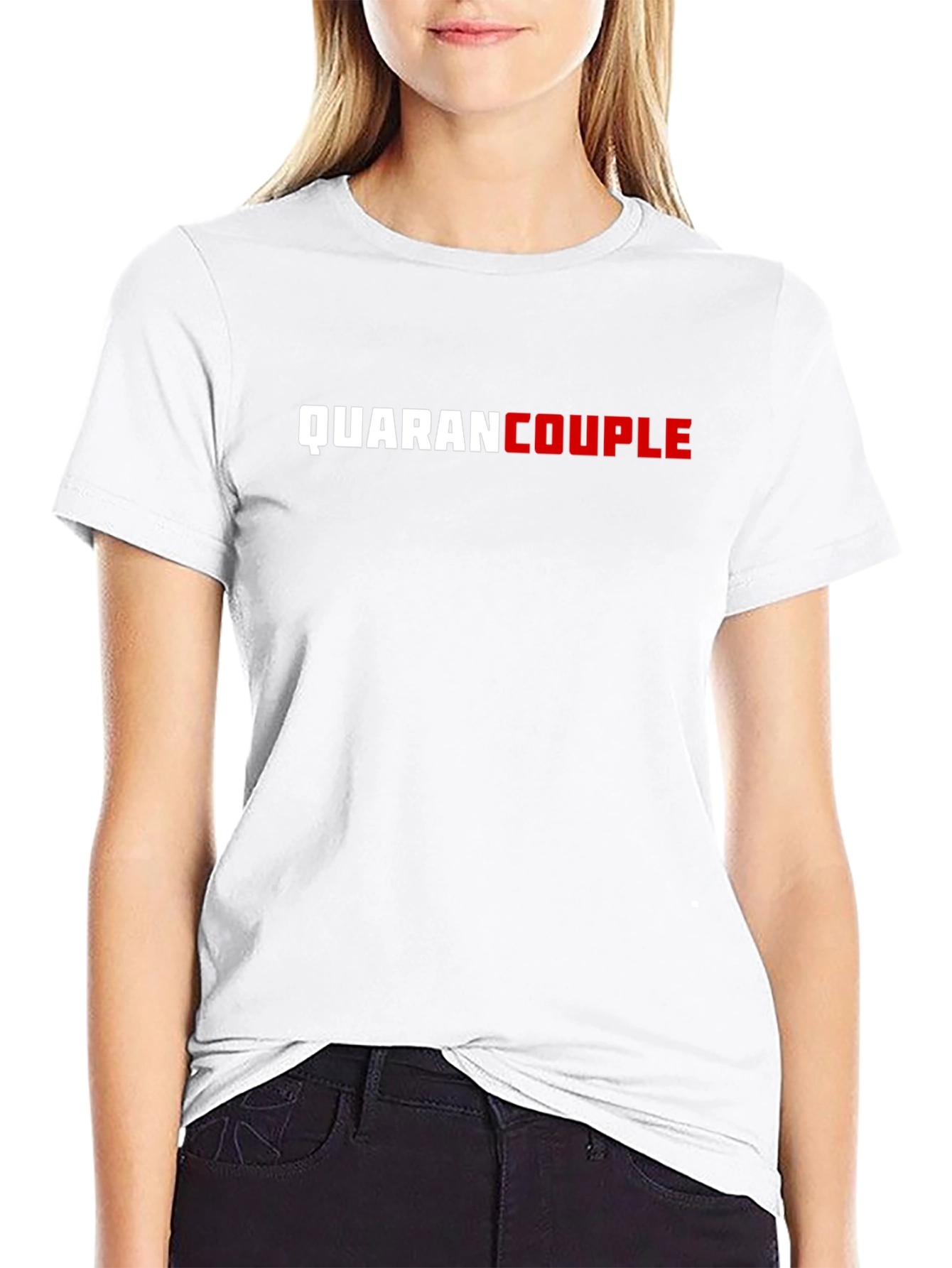 QuaranCouple T-Shirt - Black Crew Neck
