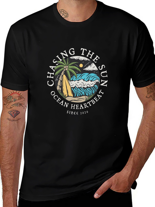 Chasing the Sun Graphic Tee - Ocean Heartbeat T-Shirt