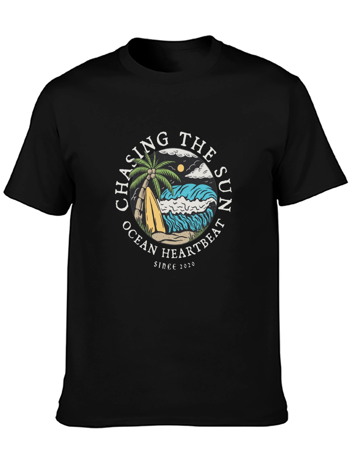 Chasing the Sun Graphic Tee - Ocean Heartbeat T-Shirt