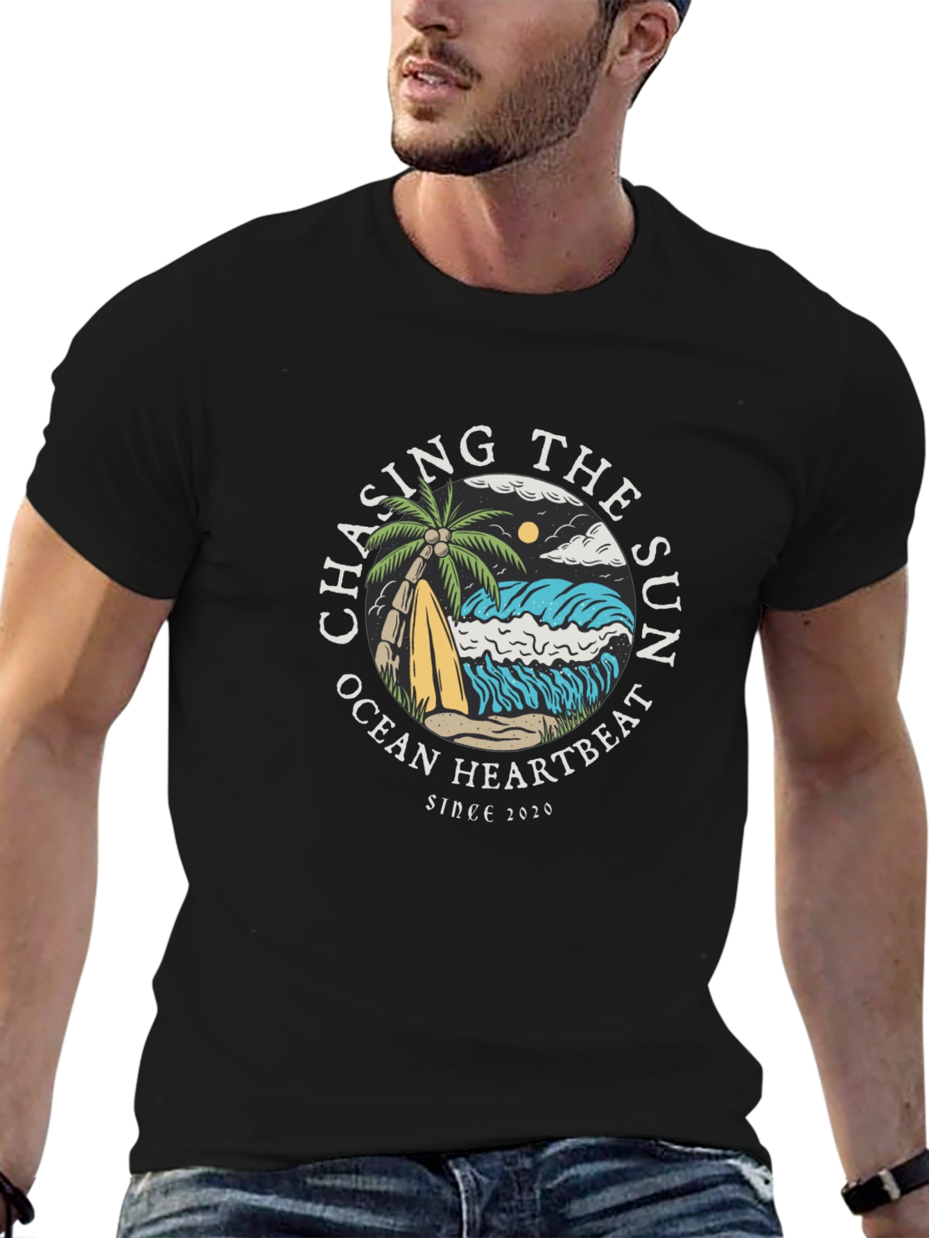 Chasing the Sun Graphic Tee - Ocean Heartbeat T-Shirt