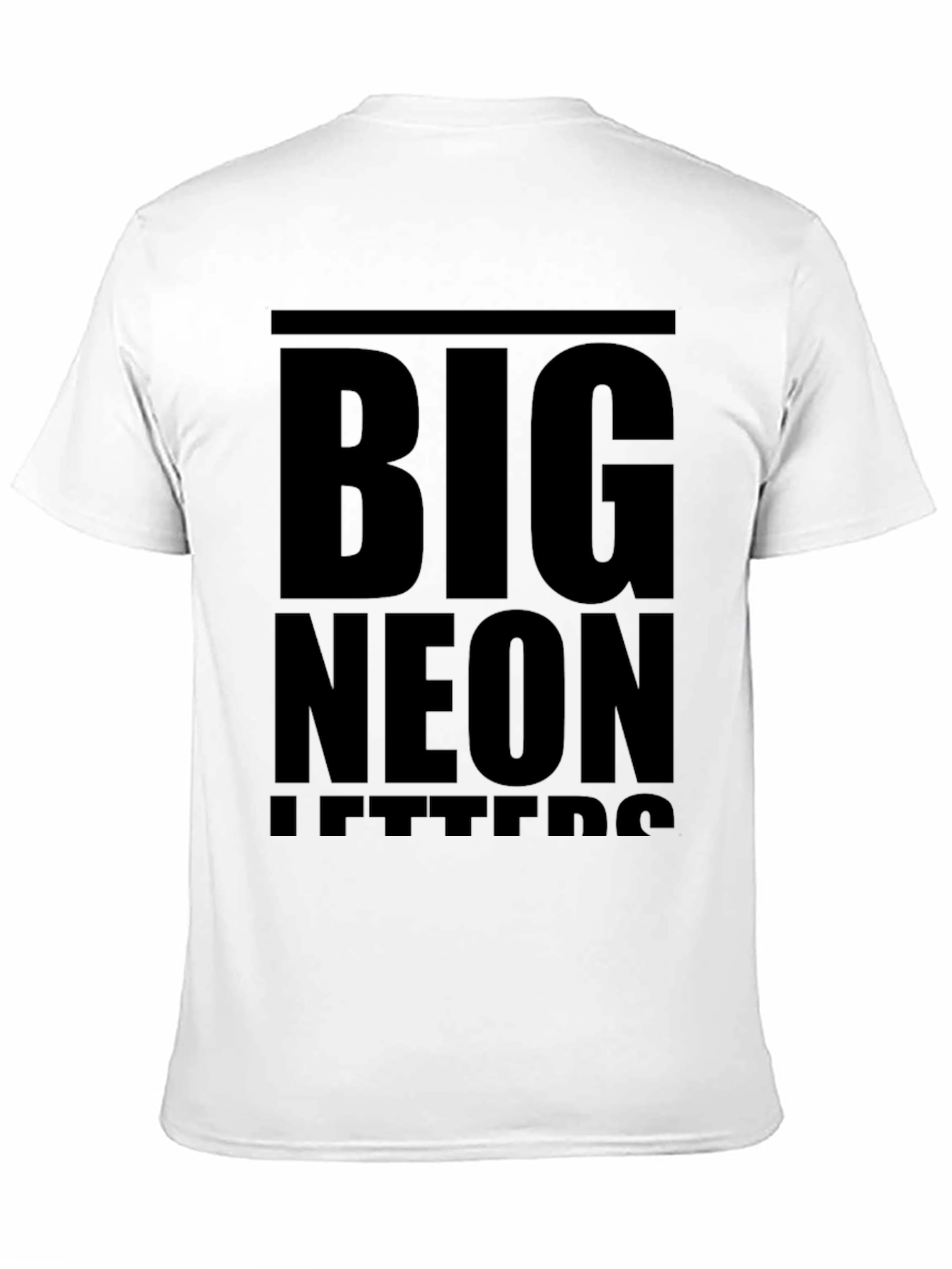 Bold Statement T-Shirt: Big Neon Letters Design