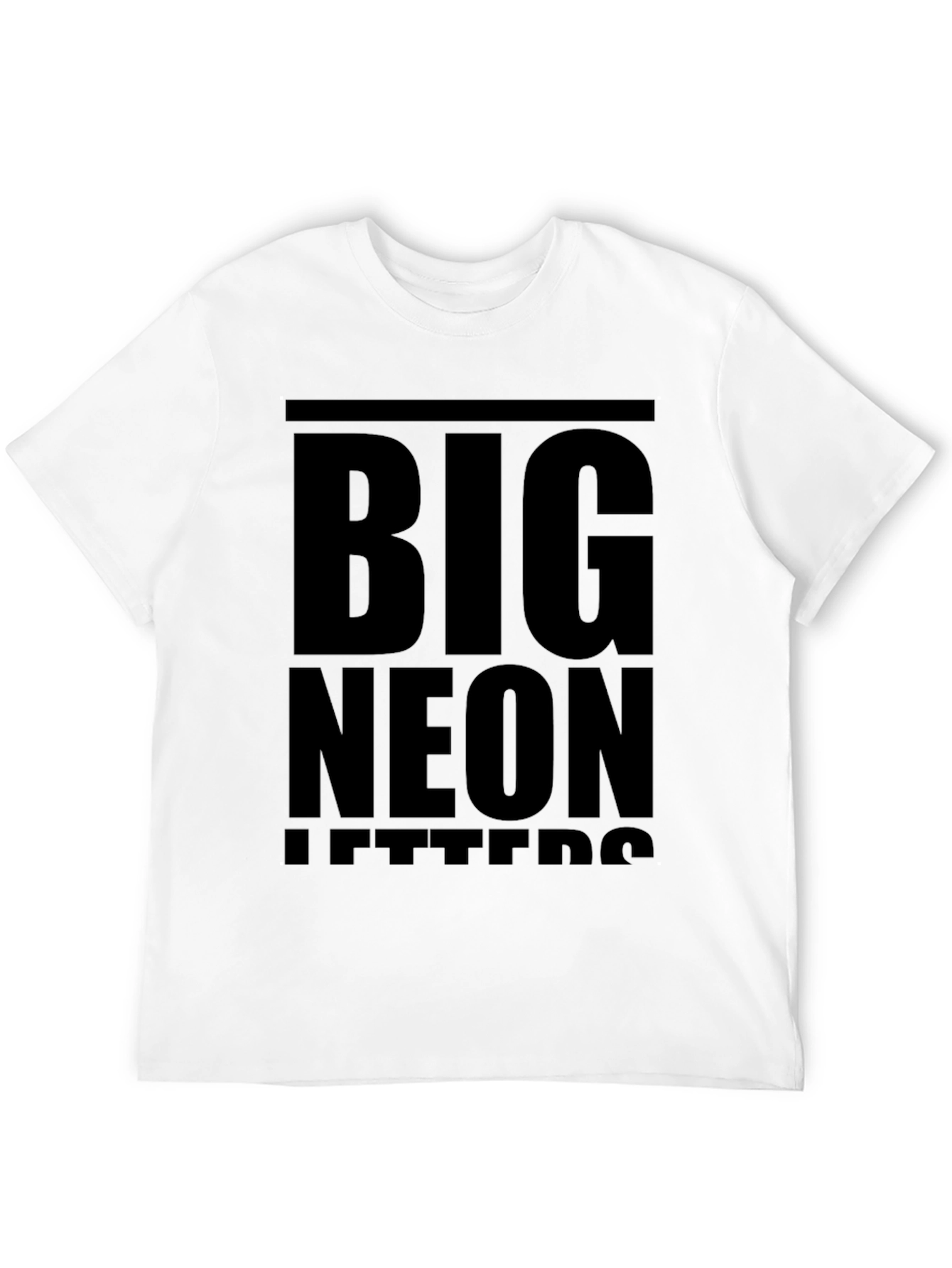Bold Statement T-Shirt: Big Neon Letters Design