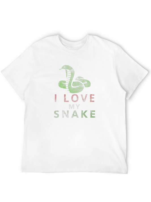 I Love My Snake Graphic T-Shirt