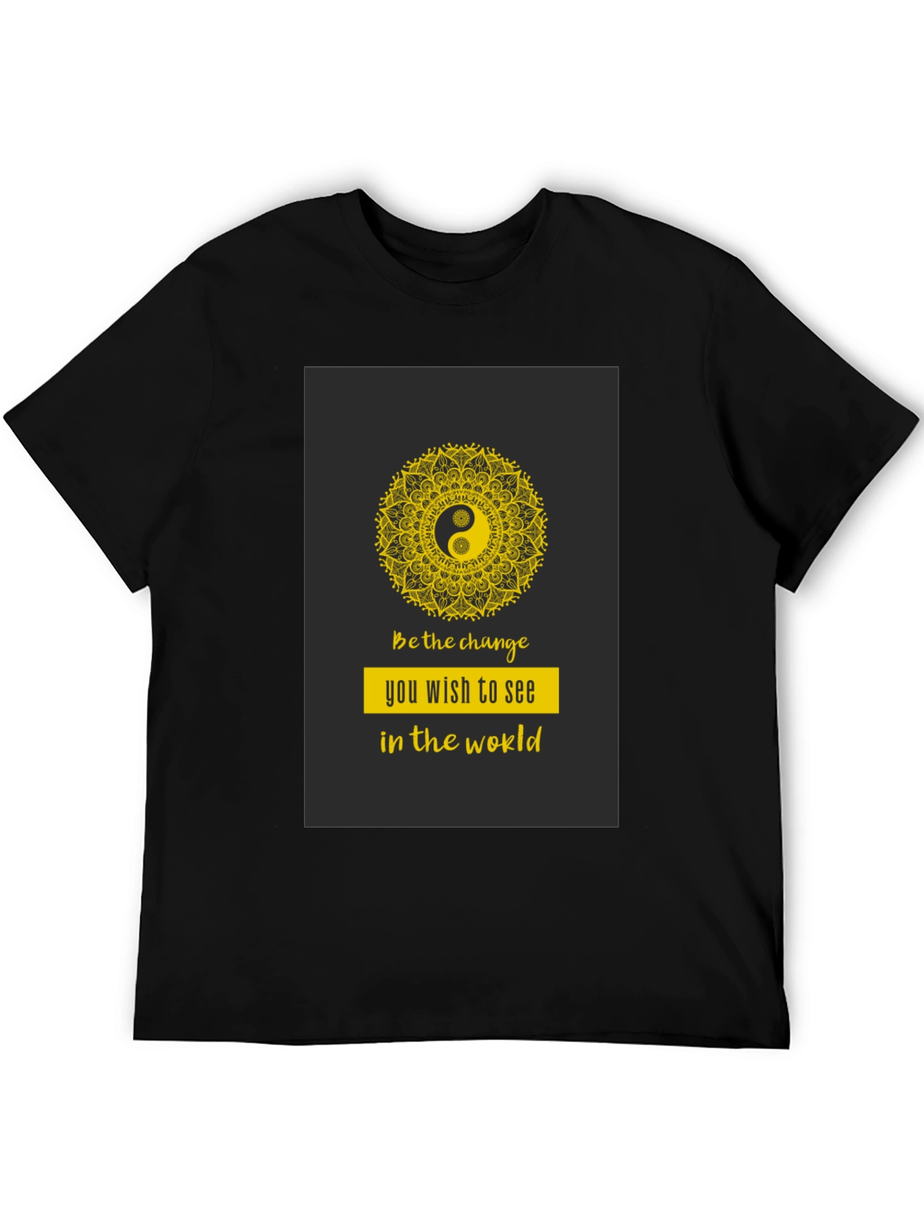 Yin Yang Mandala Graphic T-Shirt - Be the Change