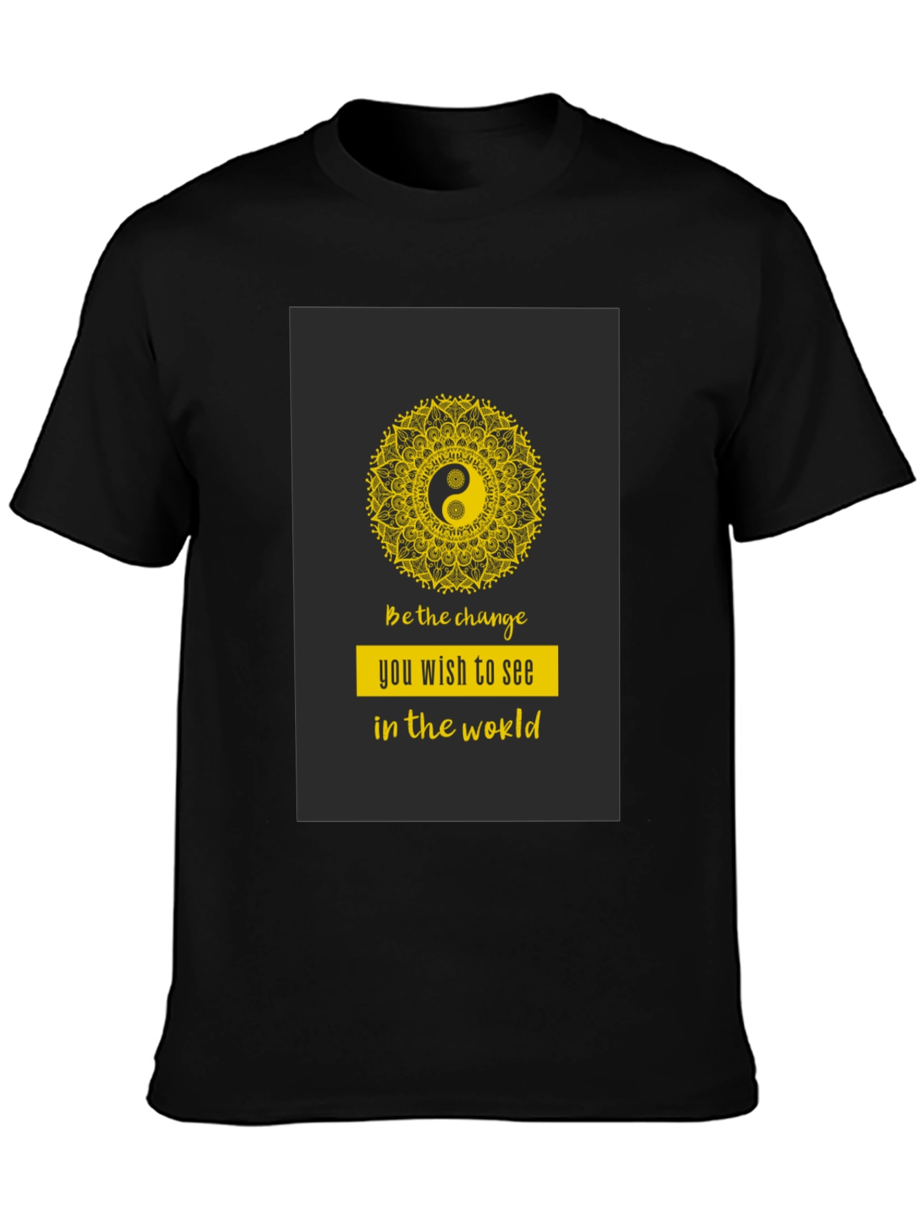 Yin Yang Mandala Graphic T-Shirt - Be the Change