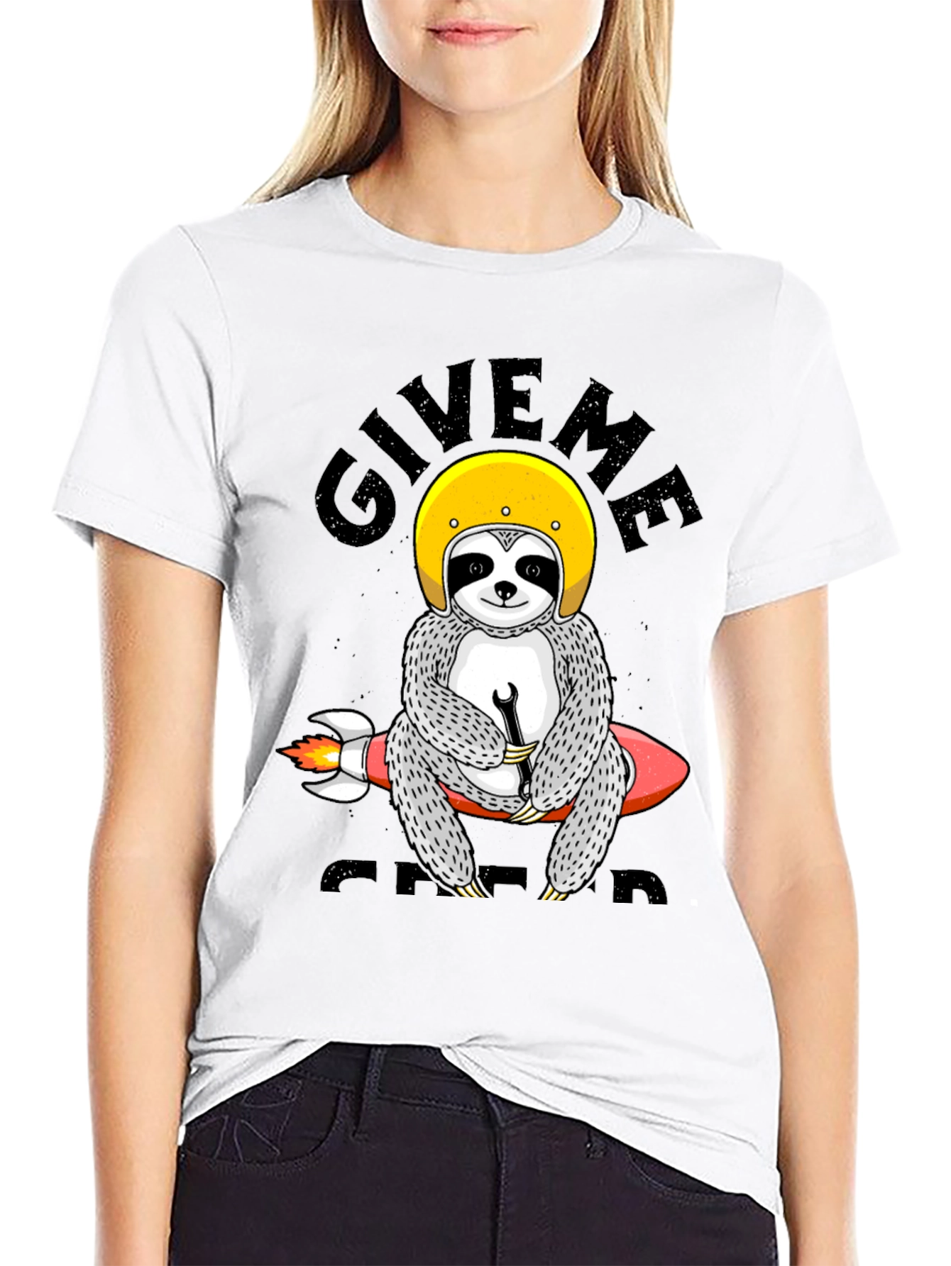 Sloth Rocket T-Shirt - Give Me Speed Funny Tee