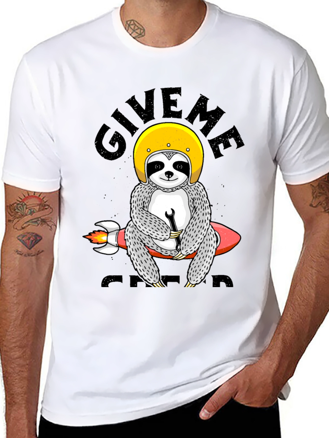 Sloth Rocket T-Shirt - Give Me Speed Funny Tee
