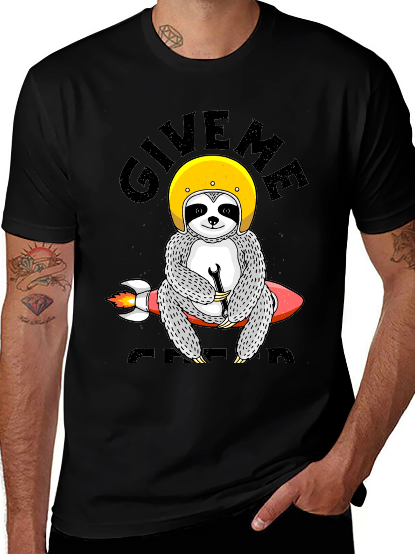Sloth Rocket T-Shirt - Give Me Speed Funny Tee