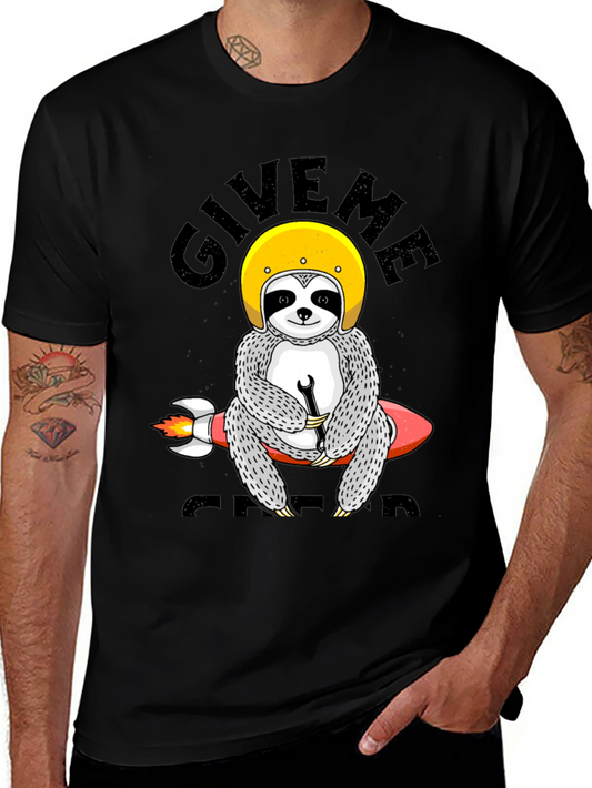 Sloth Rocket T-Shirt - Give Me Speed Funny Tee