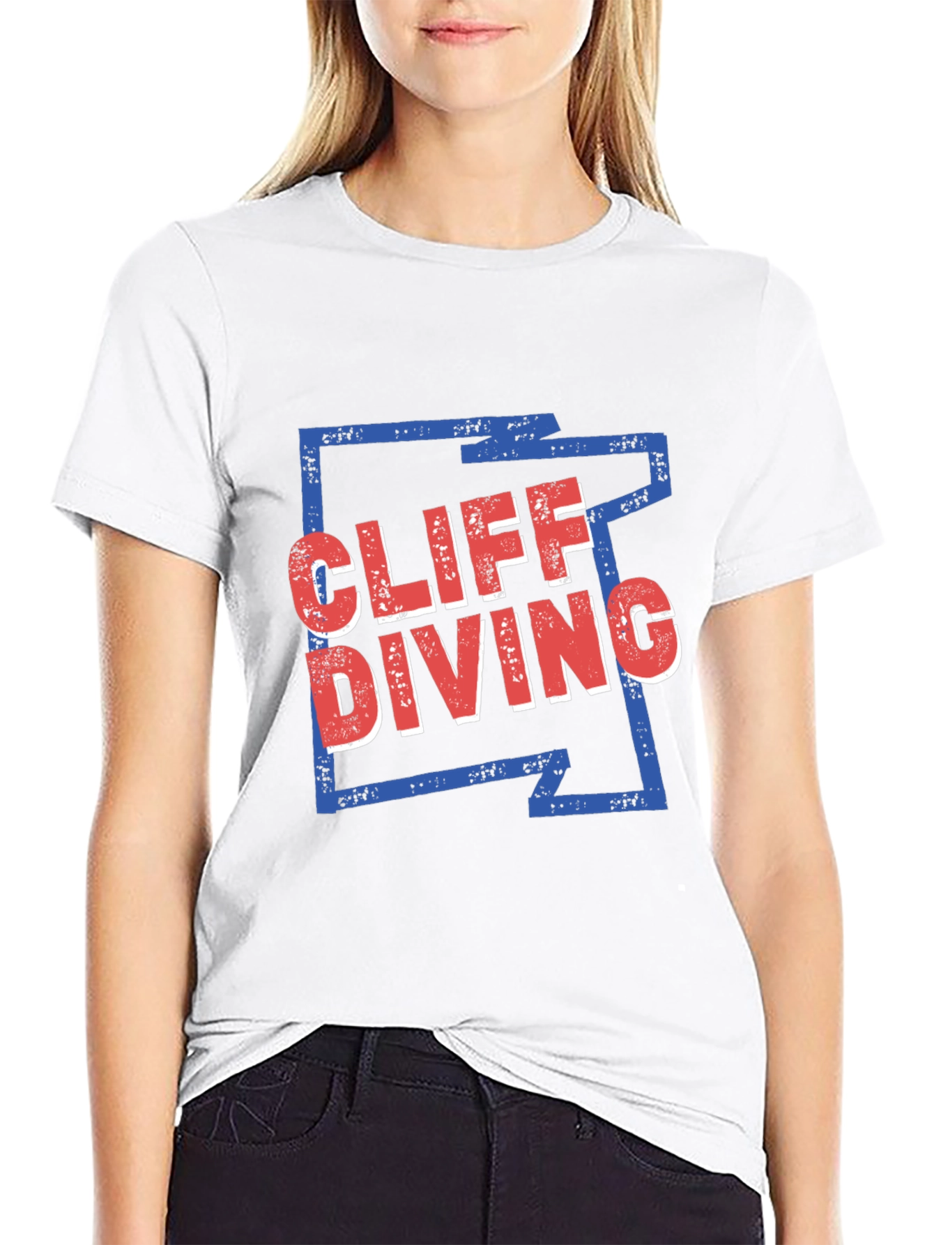Cliff Diving Graphic Tee - Cool Design