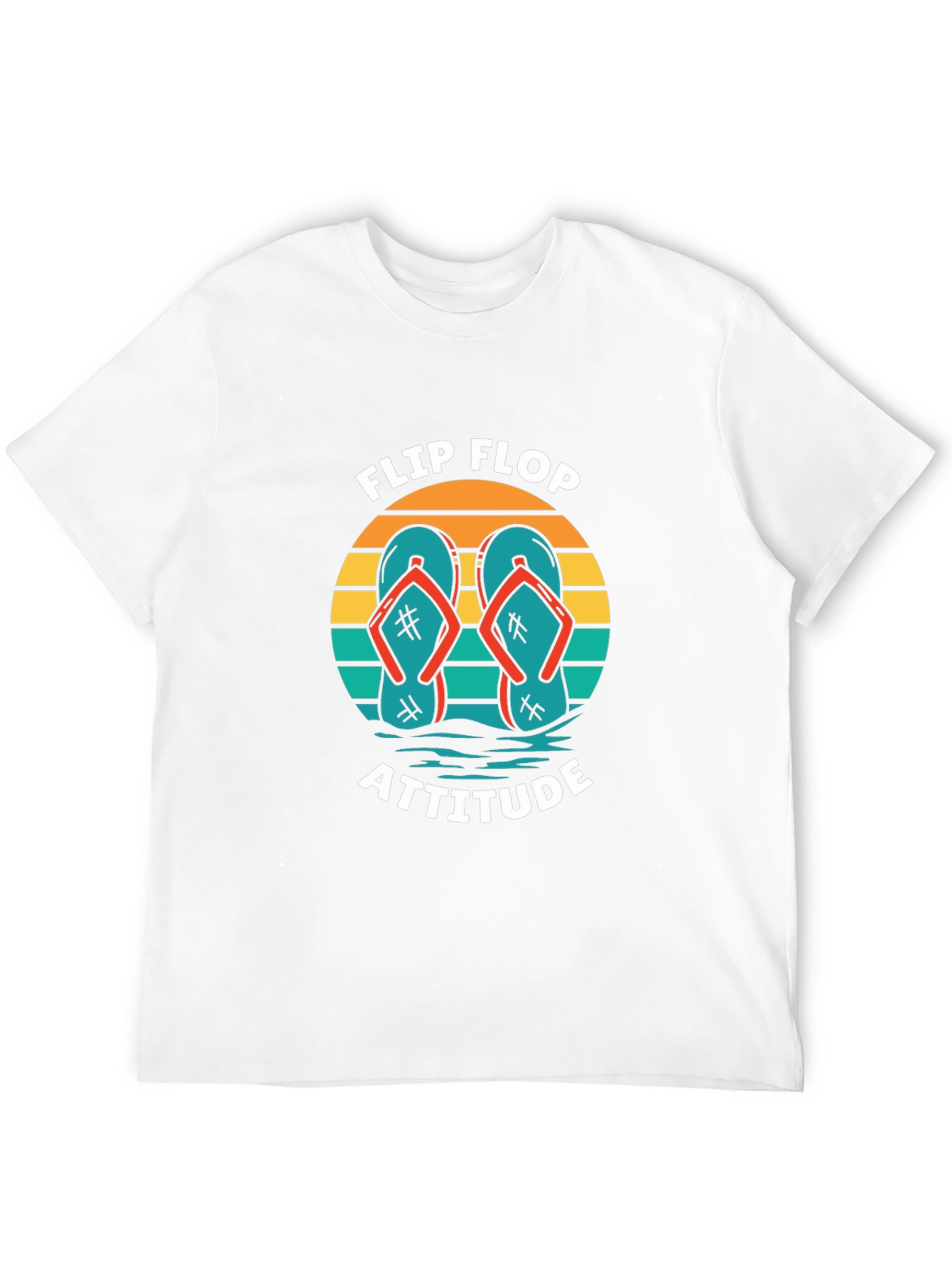 Flip Flop Attitude Graphic Tee - Black