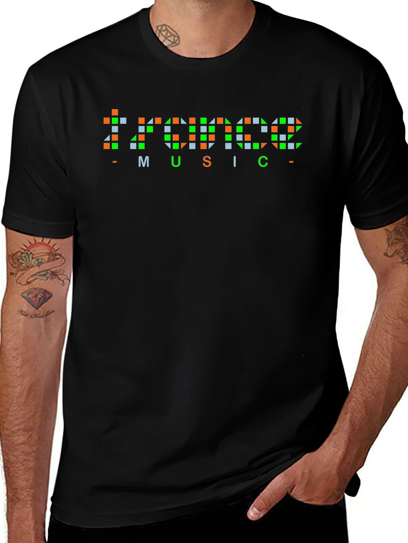 Trance Music T-Shirt - Pixelated Design