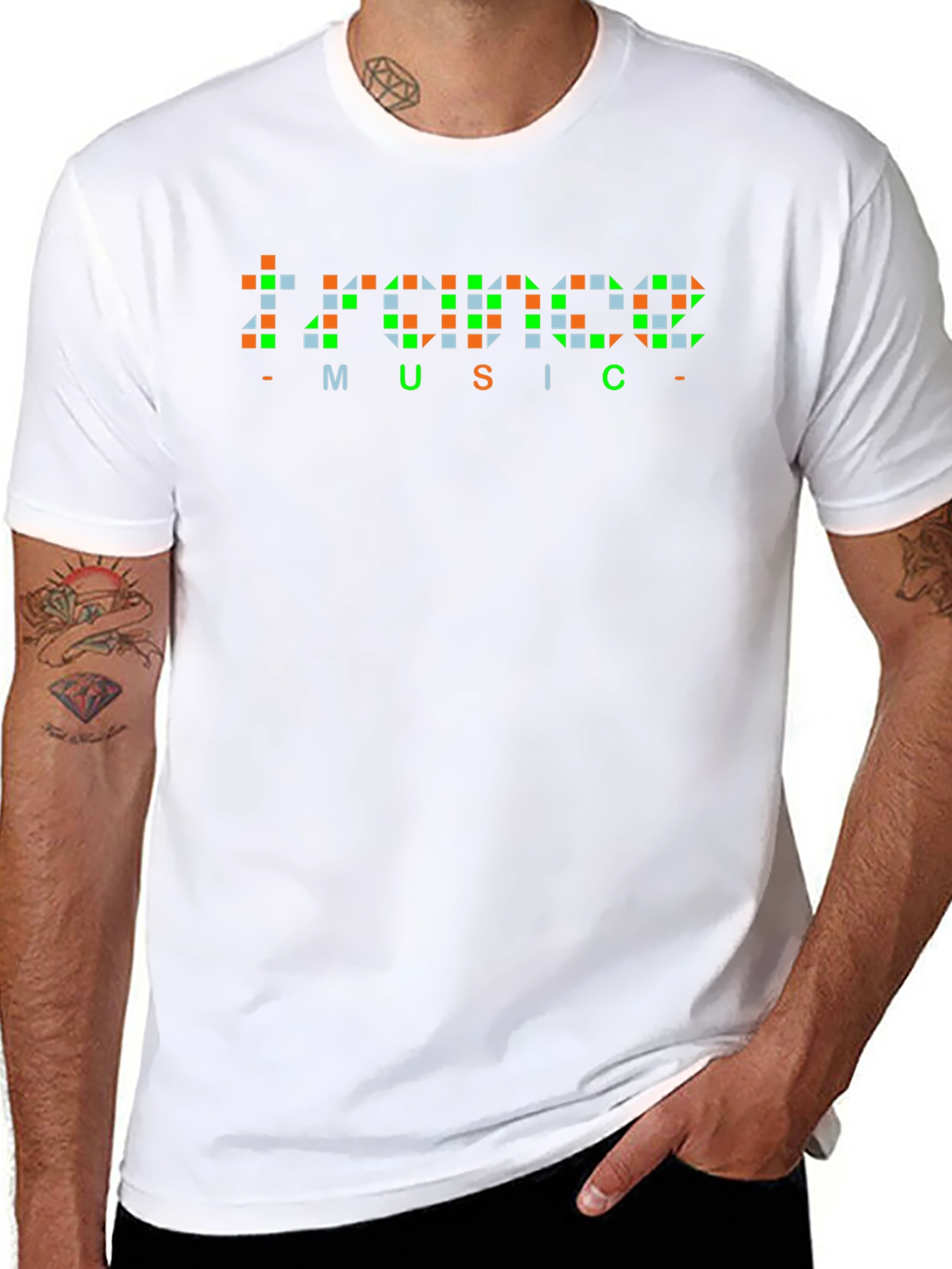 Trance Music T-Shirt - Pixelated Design