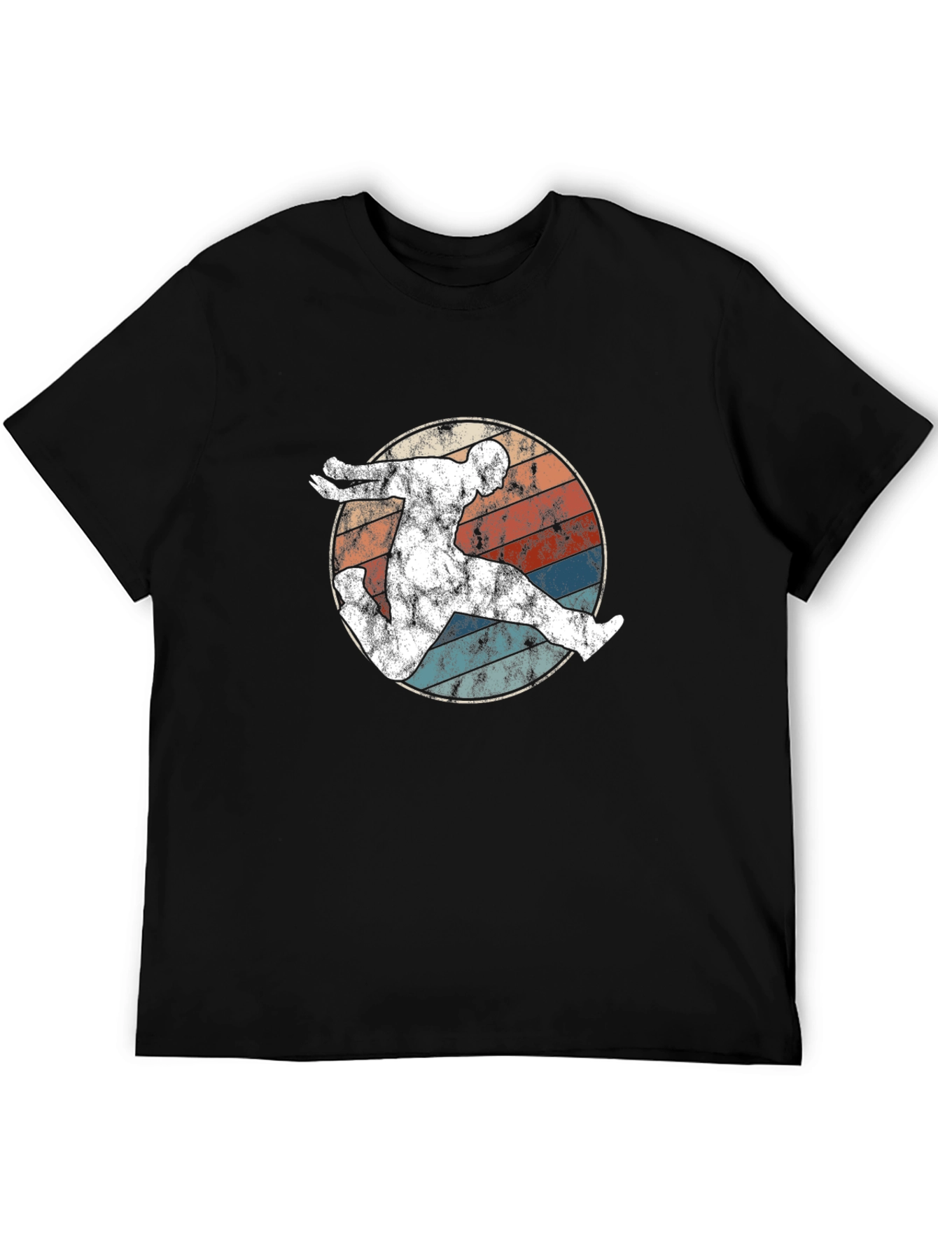 Retro Runner Graphic T-Shirt - Black