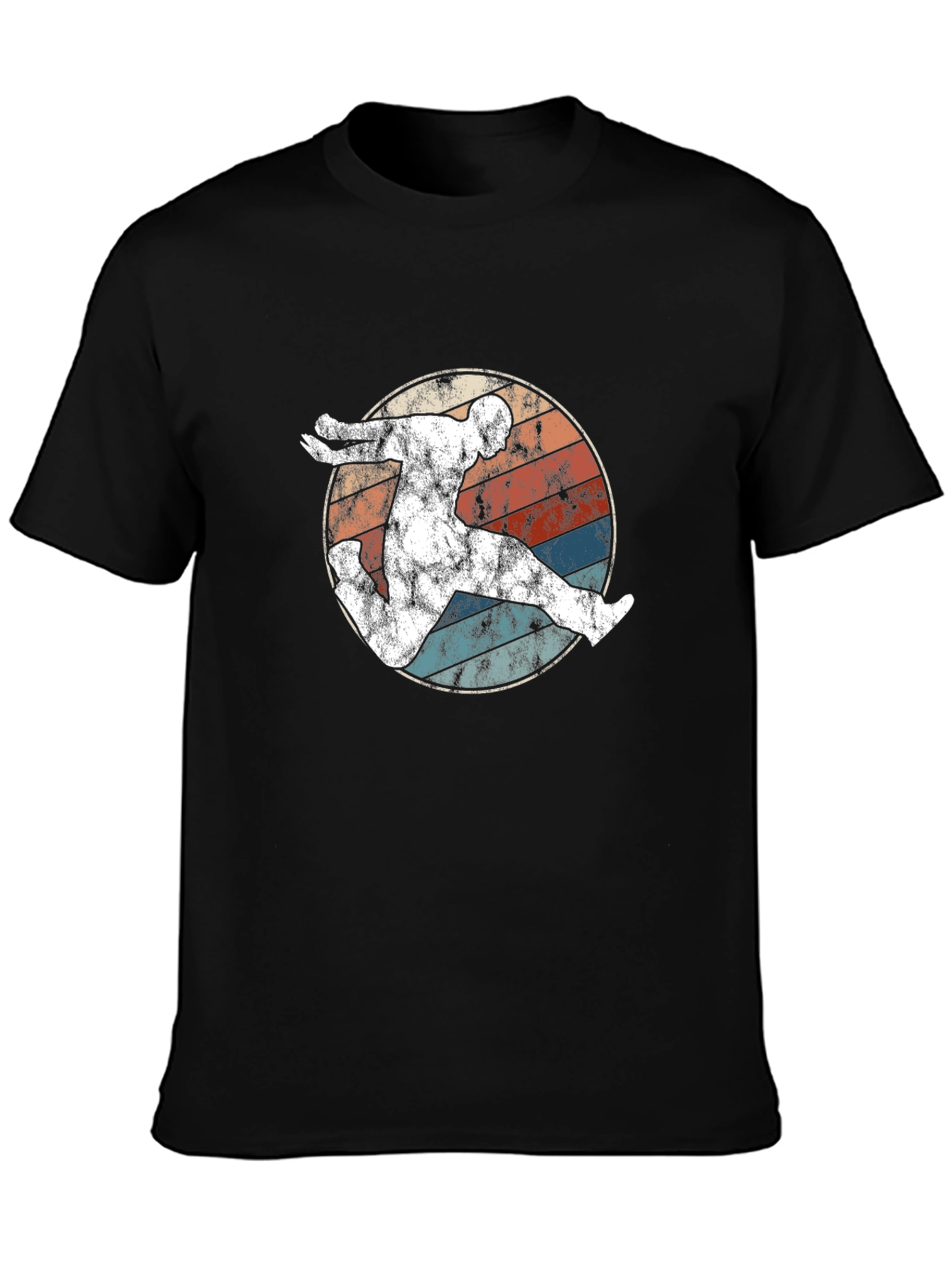 Retro Runner Graphic T-Shirt - Black